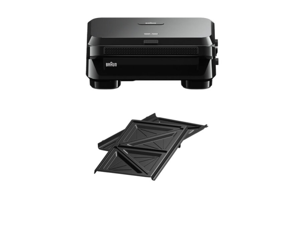 Braun Snack Maker 5 SM5000, Svart, 270 x 130 mm, 800 W, 220 - 240 V, 50/60 hz, 275 mm | Köksapparater - Bröd & Rostat bröd - Brödrostar | GameStuff