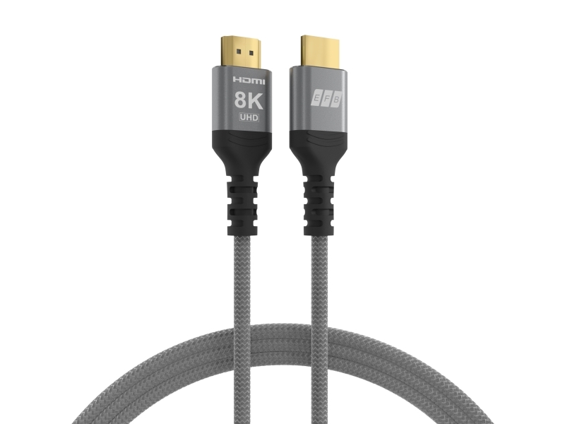 EFB Elektronik HDMI-21-00001, 0,5 m, HDMI Typ A (standard), HDMI Typ A (standard), 3D kompatibilitet, 48 Gbit/s, Svart, Grå | Datortillbehör - Kablar & adaptrar - Bildkablar | GameStuff