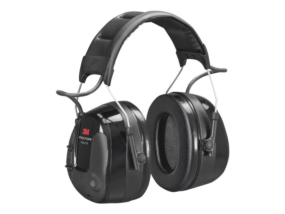 3M Peltor ProTac III MT13H221A - Hodetelefoner - hodebånd - loddrett - kablet - 3,5 mm jakk - lydisolerende - svart