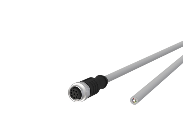 Triton Sensor/Aktuator-Kabel Metz Connect M12, Kode A, Lige Han-Kabel M12 – Åben Ende, Grå, 1 M
