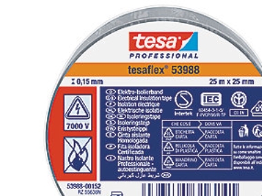 Tesa isoleringstejp 25mx25mm - Tesaflex 53988 grå, VDE PVC, för isolering och märkning av kablar | Verktyg & Verkstad - Infästning - Övriga Infästning | GameStuff