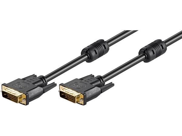 Goobay Mm 1000 G - Dvi-Kabel - Dobbeltlink - Dvi-D (Han) Til Dvi-D (Han) - 10 M - Sort