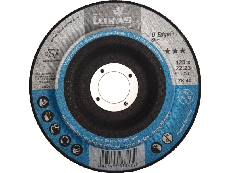 LUKAS LEAF SANDER 125mm ZK 60 U-EDGE PRO SQUARE | Verktyg & Verkstad - Handverktyg - Sandpapper | GameStuff