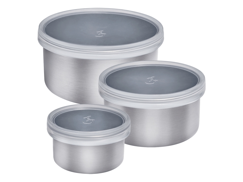 Lurch 00240885, Container, Rund, 0,7 L, Edelstahl, Silikon, Edelstahl, 100 Ml