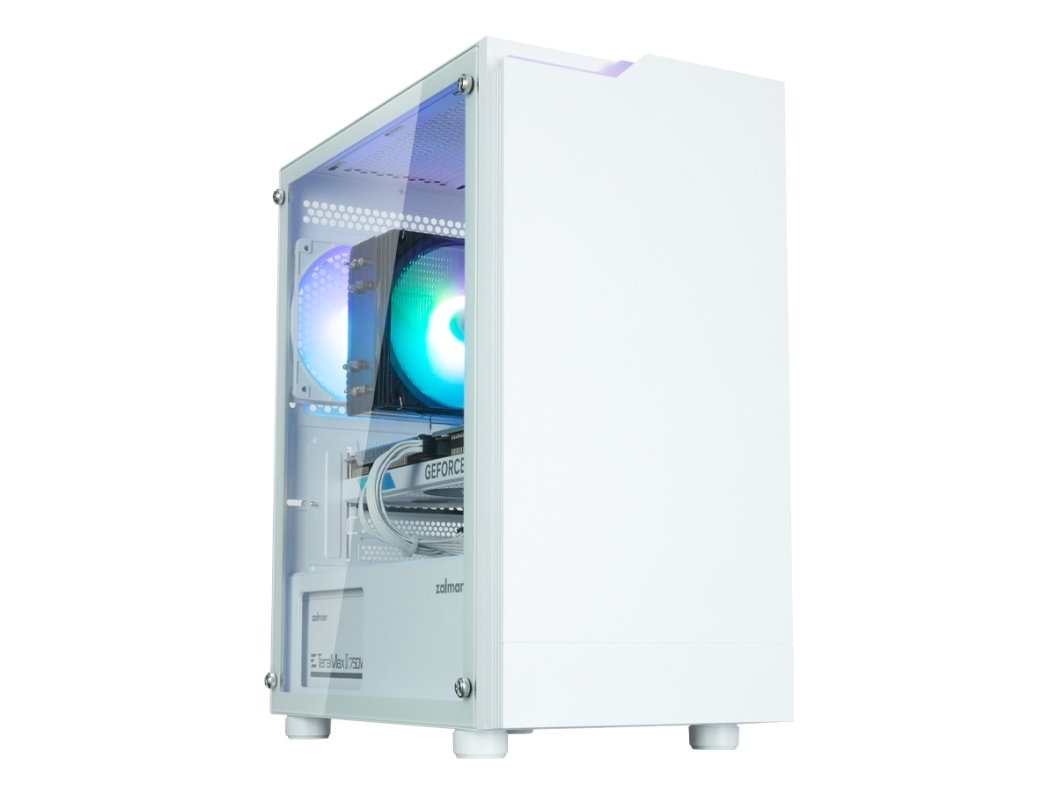 Zalman T4 Plus, Mini Tower, Pc, Weiß, Micro Atx, Mini-Itx, Kunststoff, Stahl, Gehärtetes Glas, Gaming