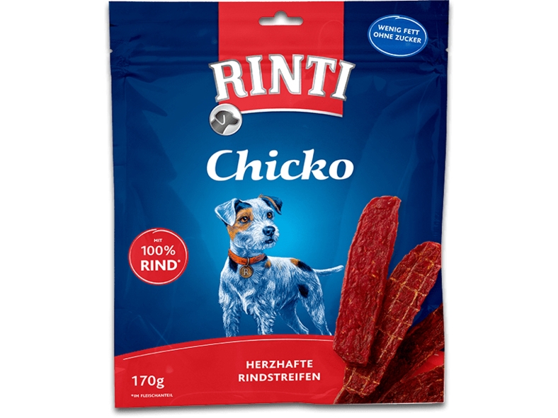 Rinti Chicko Rind Vorratspack, Snacks, Hund, Adult, Rind, 170 G, Zuckerfrei