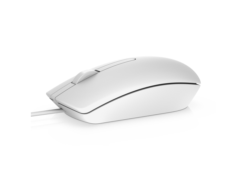 Dell Ms116, Ambidextrous, Optisk, Usb Type-A, 1000 Dpi, Hvid