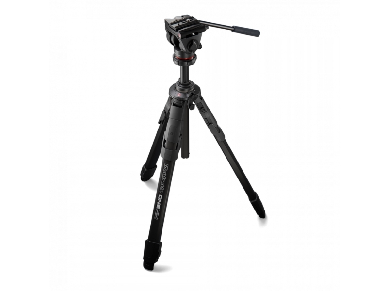 Manfrotto One Alu With 500X Fluid Head, 3 Leg(S), Black, 181 Cm, 4.77 Kg