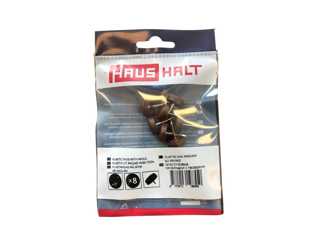 Plastglidplattor med spik D15 brun – 8 st | Möbler - Stolar & Stolmattor - Stolmattor | GameStuff