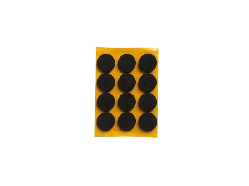 Självhäftande plattor 2,5 mm svart D 20 mm 12 st | Kontorsmaterial - Kontorstillbehör - Övriga | GameStuff
