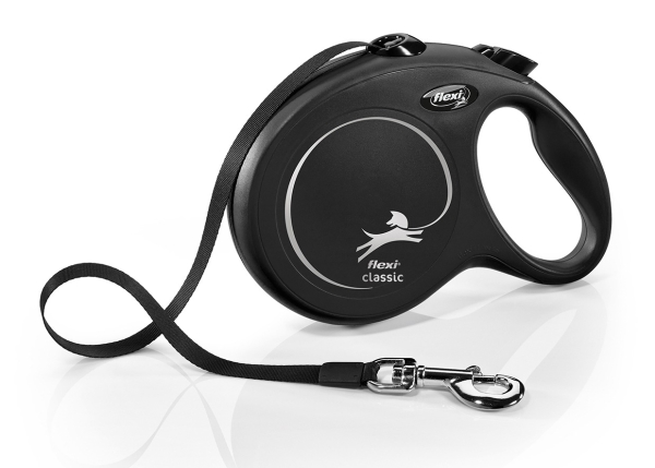 Flexi New Classic Band L, 8M, 50Kg, Schwarz