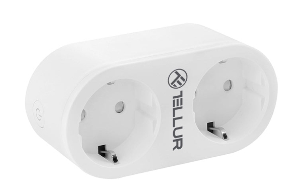 Tellur Wifi Ac Dual Plug, Energy Reading, 16A, 2400W
