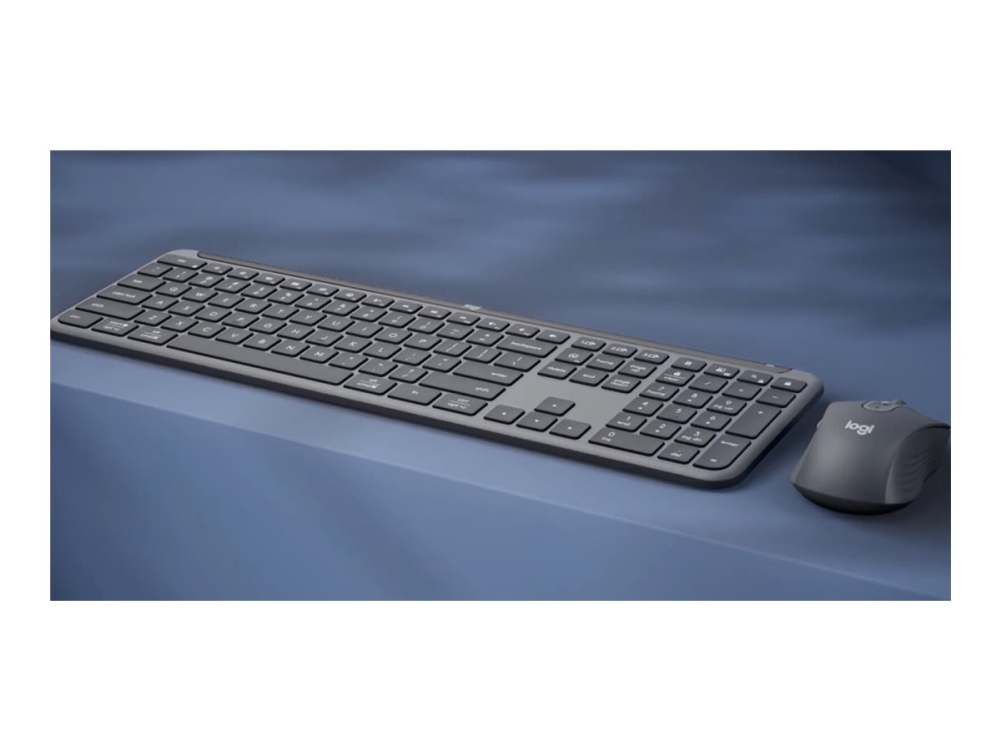 Logitech Signature Slim Combo Mk950, Kabellos, Rf Wireless + Bluetooth, Scherenschalter, Azerty, Graphit, Maus Enthalten