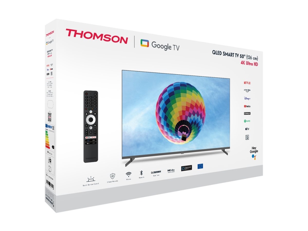 Thomson 50Qg4s14 - 50" Diagonal Klasse Led-Bagbelyst Lcd Tv - Qled - Smart Tv - Google Tv - 4K Uhd (2160P) 3840 X 2160 - Hdr - Quantum Dot - Mørkegrå