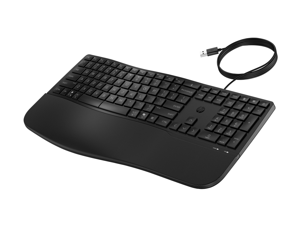 Hp 485 Comfort - Tastatur - Flere Enheder, 23 Programmerbare Taster, 3-Zoners Layout - Fuld Størrelse - Usb - Azerty - Belgien - Sort (8T6m2aa#Ac0)