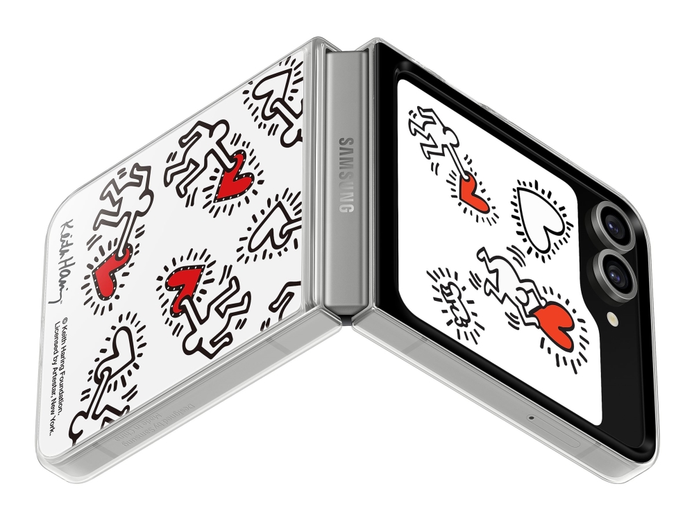 Samsung Ef-Zf741 - Keith Haring - Bagsidecover Til Mobiltelefon - Hvid - For Galaxy Z Flip6
