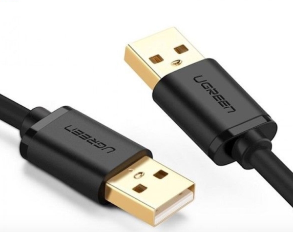Ugreen 10311, 2 M, Usb A, Usb A, Usb 2.0, 0,48 Gbit/S, Schwarz, Gold