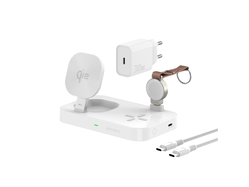 4smarts 540994, inomhus, ?DC, USB, 5 V, Trådlös laddning, Vit | Tele & GPS - Mobil tillbehör - Övriga tillbehör | GameStuff