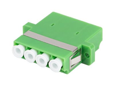 Lanberg - Netværksadapter - LC/APC (hun) til LC/APC (hun) - fiberoptik - quadplex - 9 / 125 micron - grøn, hvid - for P/N: FP-LCAP-SE11-0020-YE