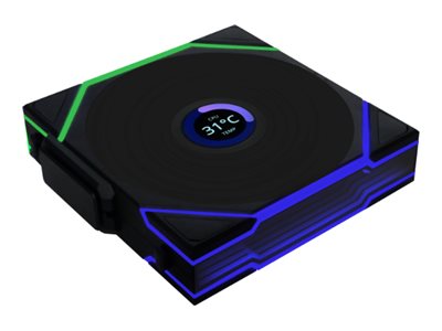 Lian Li Uni Fan Tl Wireless - Indsats Med Blæser - Omvendt Klinge - Med Lcd Skærm - 120 Mm - Sort