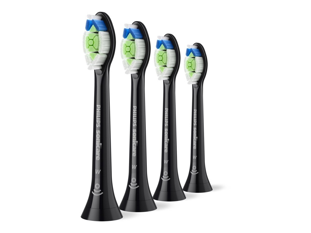 Philips Sonicare W2 Optimal White HX6064 - Extra tandborsthuvud - till tandborste - svart (paket om 4) | Hälsa - Tandvård - Tandborsthuvuden | GameStuff