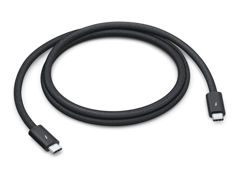 Apple Thunderbolt 5 Pro - Thunderbolt-kabel - 24 pin USB-C (hane) till 24 pin USB-C (hane) - USB4 / Thunderbolt 3 / Thunderbolt 4 / Thunderbolt 5 / DisplayPort 2.1 - 1 m - passiv, stöd för kedjekoppling - svart | Datortillbehör - Kablar & adaptrar - Videokablar & adaptrar | GameStuff