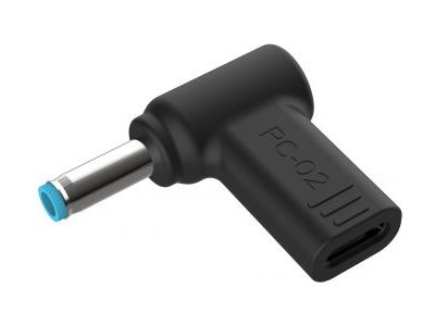 Conceptronic - Strømforsyningsadapter - 24 Pin Usb-C (Hun) Til Dc Jackstik 4,5 X 3,0 Mm (Han) Vinklet - Dc 18 - 20 V - 5 A - Power Delivery 3.0 Suppo