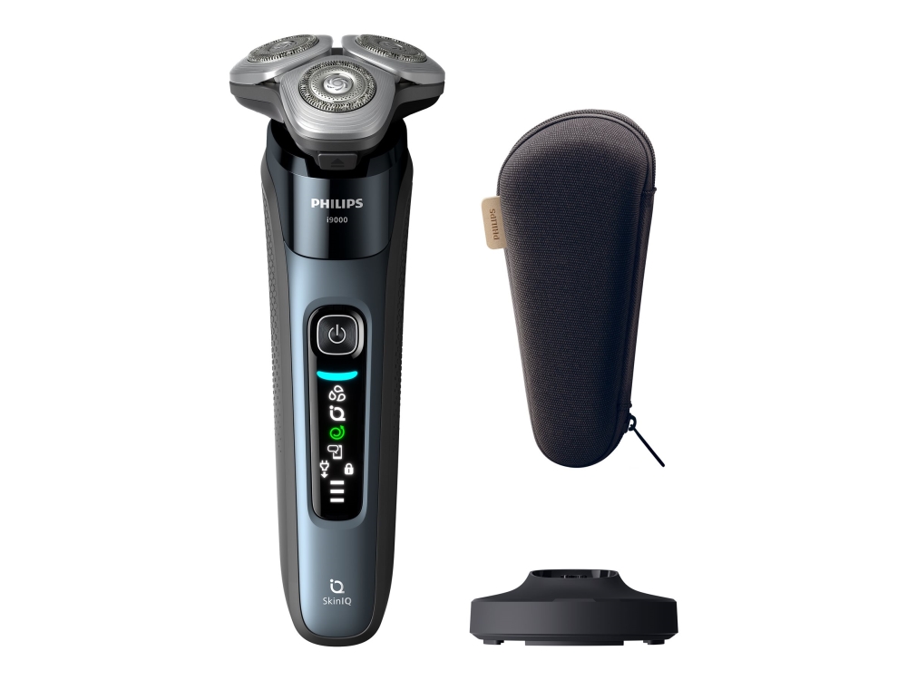 Philips i9000 X9001 - Rakapparat - sladdlös - pigeon blue | Hårvård - Skägg- / Hårtrimmer - Rakapparater | GameStuff