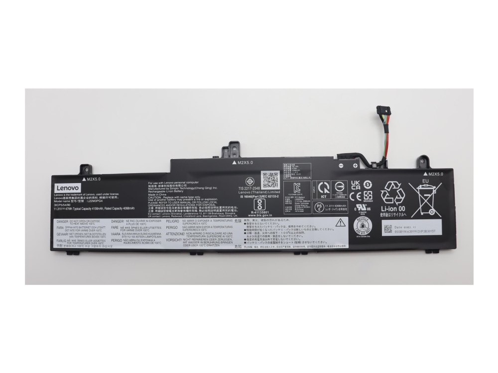 47Wh 3-Cell Laptop Battery, 11.31V Voltage