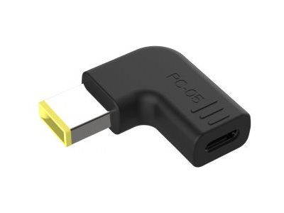 Conceptronic - Strømforsyningsadapter - 24 pin USB-C (hun) til Lenovo alment rektangulært stik (han) vinklet - DC 18 - 20 V - 5 A - Power Delivery 3.0 support, USB Power Delivery (100 W) - sort