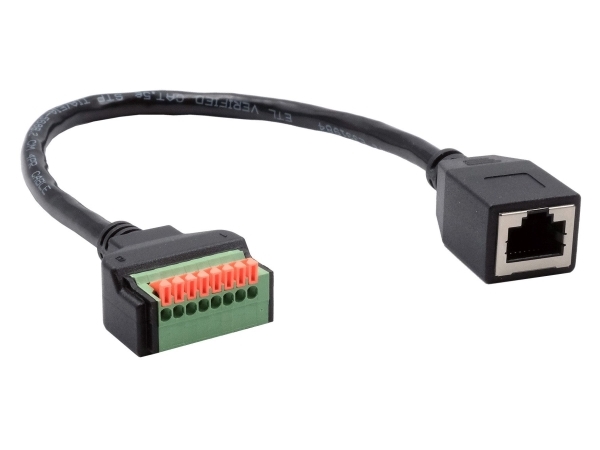 Exsys Ex-49120, Rj-45, 8-Pin Terminal Block, 0,3 M, Sort