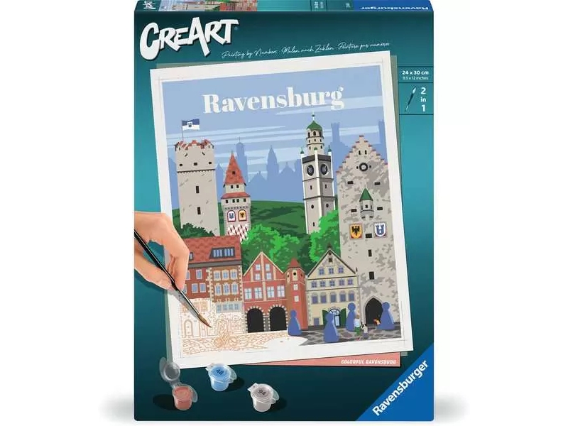 Ravensburger 23685, Maalit mukana, Poika/tyttö, Numerovärityspakkaus
