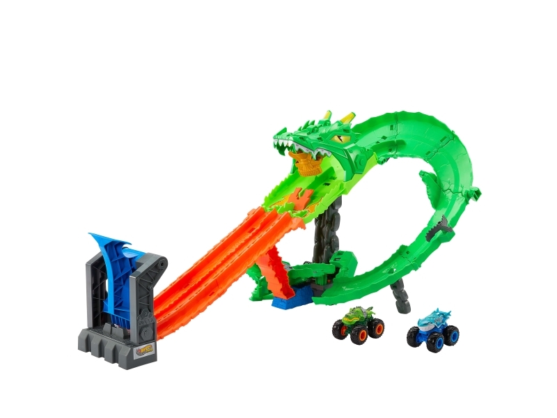 Hot Wheels Monster Trucks DRAGON DEMOLITION, Set med monstertruck och bana, 4 År, Plast, Multifärg | Radiostyrd - Övriga - Reservdelar och tillbehör | GameStuff