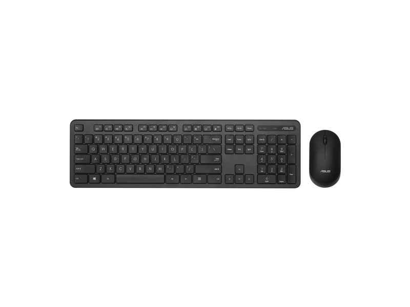 Asus Cw100, Volle Größe (100%), Kabellos, Rf Kabellos + Usb, Optischer Schlüsselschalter, Schwarz, Maus Enthalten