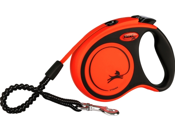 Flexi Xtreme Leine, Gurtband, S: 5M &Lt 20 Kg, Orange