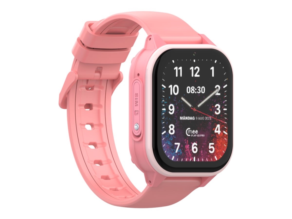 CMEE PLAY Pro G5 - Smart klocka - display 1.85 - 8 GB - Wi-Fi, LTE - 4G - 3 Megapixel kamera - 56 g  - rosa
