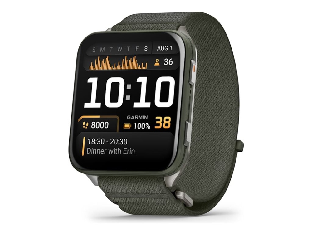 Garmin Venu X1 - Moss fiberförstärkt titan - sportklocka med band - nylon - mossa - display 2 - 32 GB - Bluetooth, Wi-Fi, ANT+ - 40 g | Sport & Träning - Pulsklockor & Smartwatches - Smartklockor | GameStuff
