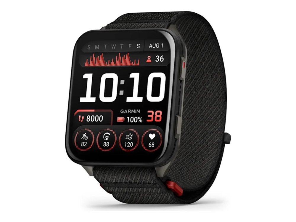 Garmin Venu X1 - Svart med skifferfiberförstärkt titan - sportklocka med band - nylon - svart - display 2 - 32 GB - Bluetooth, Wi-Fi, ANT+ - 40 g | Cykling - Cykelutrustning | GameStuff