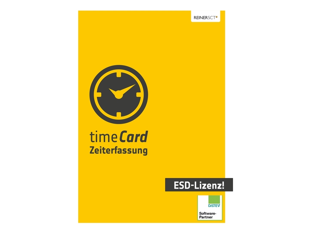 Reiner SCT timeCard time recording annual license, 250 employees, ESD, 1 year, 1 licens(er), Kommerciel, 1 År, 12 måned(er), Elektronisk software download (ESD)