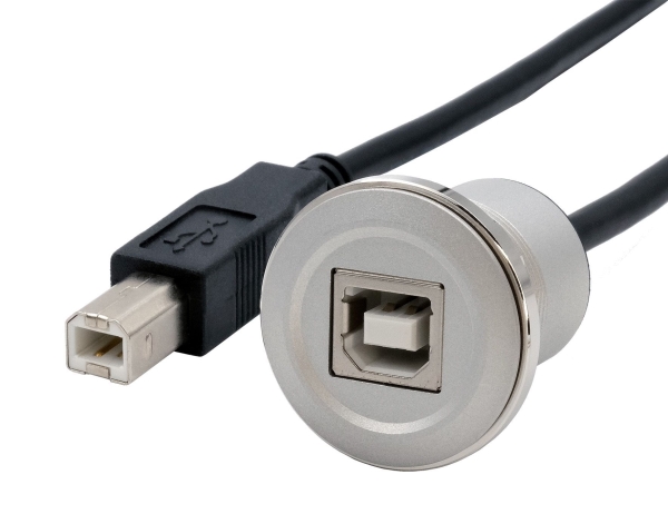Exsys Ex-49182, 0,3 M, Usb B, Usb B, Usb 2.0, 0,48 Gbit/Sek., Sort, Sølv