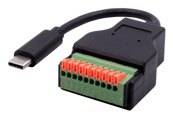 Exsys Ex-49125, 0,15 M, Usb C, 10-Pin Terminal Block, Usb 3.2 Gen 1 (3.1 Gen 1), 5 Gbit/S, Schwarz