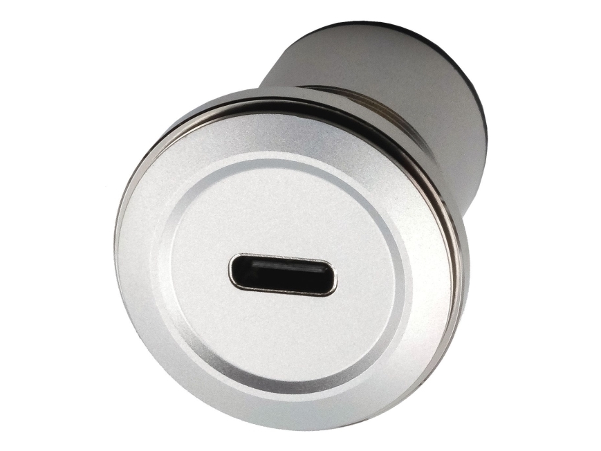 Exsys Ex-49195, Flad, Sort, Sølv, Usb C, Usb C, Hunstik, Hunstik