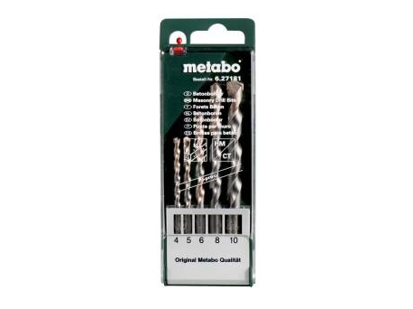 Metabo 627181000, Boremaskine, Borehoved Til Murværk, Højre Rotation, Hård Beton, Naturlig Sten, 130°, Cylindrisk Skaft