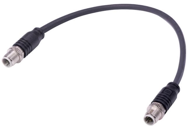Harting 09 48 222 2011 015, 1,5 M, Cat5, M12, M12, Sort