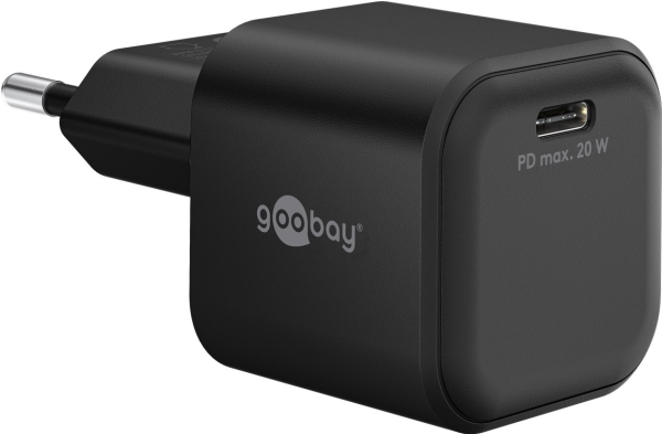 Usb-C Pd Gan Hurtigoplader Nano (20 W) Sort