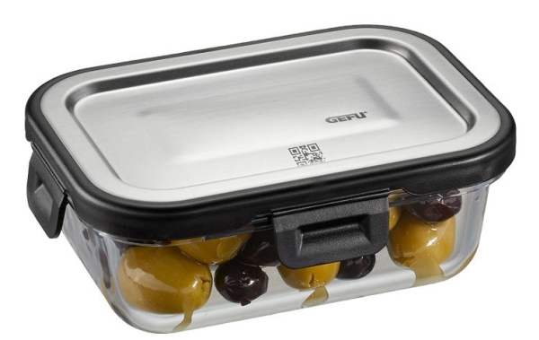 GEFU MILO, Container, Rektangulär, 0,4 l, Grå, Transparent, Borosilikatglas, Plast, Silikon, Rostfritt stål, Frukter | Köksutrustning - lunch - Matlådor | GameStuff