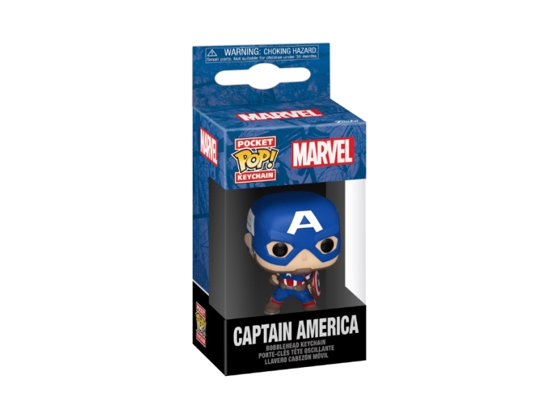 Funko Pop Nøglering: Marvel - Captain America