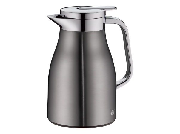 Alfi Skyline, 0,65 L, Grau, Chrom, Kunststoff, Polypropylen (Pp), Silikon, Gehärtetes Glas, Thermoplastisches Elastomer (Tpe), 12 H, 24 H, 4 Cm