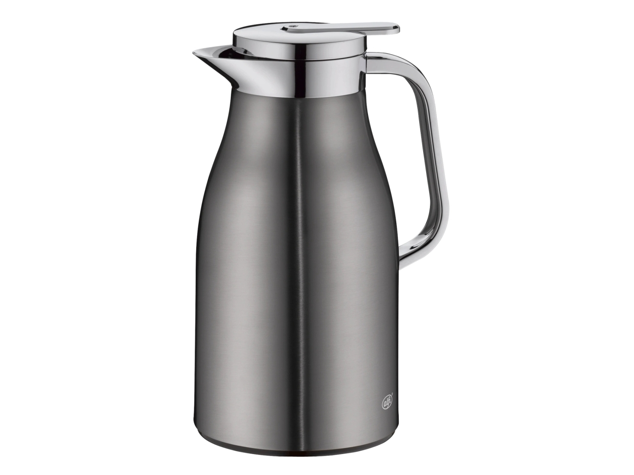 Alfi Skyline, 1 L, Grau, Chrom, Kunststoff, Polypropylen (Pp), Silikon, Gehärtetes Glas, Thermoplastisches Elastomer (Tpe), 12 H, 24 H, 4 Cm