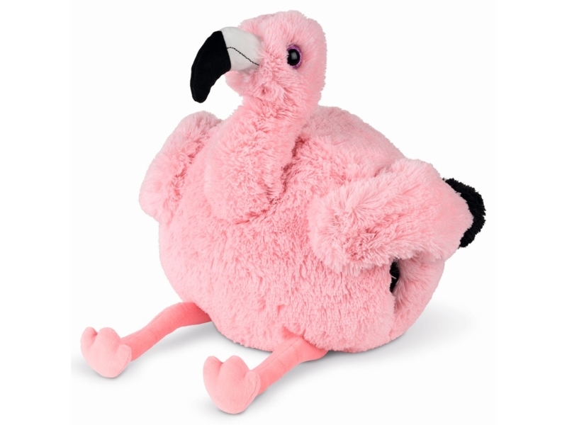 Noxxiez Kæmpe Bamse, Håndvarmer Og Pude - Flamingo